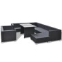 10-teiliges Gartenmöbel-Set und Kissen Kunstrattan schwarz von vidaXL, Gartensets - Ref: Foro24-41878, Preis: 964,90 €, Rabat...