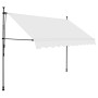 Toldo manual retráctil con LED crema 300 cm