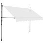 Toldo manual retráctil con LED crema 300 cm en Toldos | Comprar online en Foro24