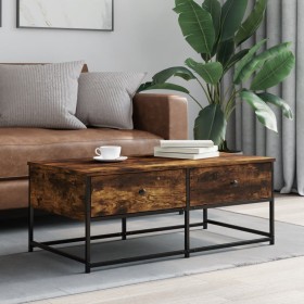 Mesa de centro madera de ingeniería roble ahumado 100x51x40 cm de , Mesas de centro - Ref: Foro24-833972, Precio: 61,08 €, De...
