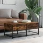 Engineered wood smoked oak coffee table 100x51x40 cm by , Coffee table - Ref: Foro24-833972, Price: 60,65 €, Discount: %
