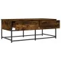 Engineered wood smoked oak coffee table 100x51x40 cm by , Coffee table - Ref: Foro24-833972, Price: 60,65 €, Discount: %