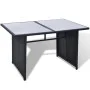 10-teiliges Gartenmöbel-Set und Kissen Kunstrattan schwarz von vidaXL, Gartensets - Ref: Foro24-41878, Preis: 947,43 €, Rabat...