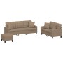 Set von Sofas mit Kissen 3 Stück Kunstleder Cappuccino von , Sofas - Ref: Foro24-3201397, Preis: 537,75 €, Rabatt: %
