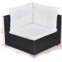 Garden furniture set 10 pieces and black synthetic rattan cushions by vidaXL, Garden sets - Ref: Foro24-41878, Price: 947,43 ...