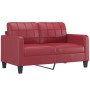 Set Sofas mit Kissen 3 Stück Kunstleder rot rot von , Sofas - Ref: Foro24-3201376, Preis: 533,16 €, Rabatt: %