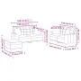 Set Sofas mit Kissen 3 Stück Kunstleder rot rot von , Sofas - Ref: Foro24-3201376, Preis: 524,05 €, Rabatt: %