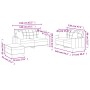 Set Sofas mit Kissen 3 Stück Kunstleder rot rot von , Sofas - Ref: Foro24-3201376, Preis: 533,16 €, Rabatt: %