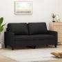 Sofá de 2 plazas de cuero sintético negro 140 cm by , Sofas - Ref: Foro24-359137, Price: 200,86 €, Discount: %