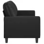 Sofá de 2 plazas de cuero sintético negro 140 cm by , Sofas - Ref: Foro24-359137, Price: 200,86 €, Discount: %