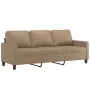 4-piece sofa set with cappuccino synthetic leather cushions by , Sofas - Ref: Foro24-3201407, Price: 611,06 €, Discount: %