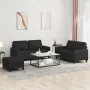 3-piece black faux leather sofa set with cushions by , Sofas - Ref: Foro24-3201413, Price: 439,11 €, Discount: %