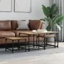 Stapelbare Couchtische 3 Stk. Holzwerkstoff Sonoma Eiche von , Couchtisch - Ref: Foro24-835390, Preis: 59,36 €, Rabatt: %