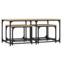 Stackable coffee tables set of 3, engineered wood in Sonoma oak. by , Coffee table - Ref: Foro24-835390, Price: 61,83 €, Disc...
