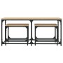 Stackable coffee tables set of 3, engineered wood in Sonoma oak. by , Coffee table - Ref: Foro24-835390, Price: 61,83 €, Disc...