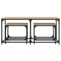 Stapelbare Couchtische 3 Stk. Holzwerkstoff Sonoma Eiche von , Couchtisch - Ref: Foro24-835390, Preis: 59,36 €, Rabatt: %