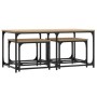 Stackable coffee tables set of 3, engineered wood in Sonoma oak. by , Coffee table - Ref: Foro24-835390, Price: 61,83 €, Disc...