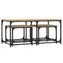 Stapelbare Couchtische 3 Stk. Holzwerkstoff Sonoma Eiche von , Couchtisch - Ref: Foro24-835390, Preis: 59,36 €, Rabatt: %