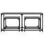 Mesas de centro apilables 3 pzas madera ingeniería gris Sonoma de , Mesas de centro - Ref: Foro24-835392, Precio: 62,09 €, De...