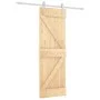 Schiebetür mit Beschlägen aus massivem Kiefernholz, 70 x 210 cm von , Türen - Ref: Foro24-3203004, Preis: 176,24 €, Rabatt: %