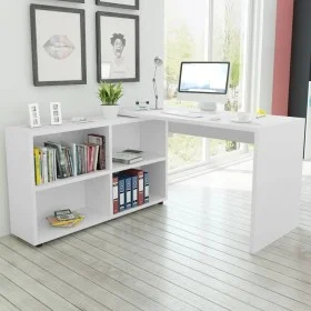 Corner desk 4 shelves white by vidaXL, Desks - Ref: Foro24-243060, Price: 185,00 €, Discount: %