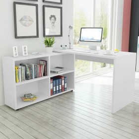 Eckschreibtisch 4 Regale weiß von vidaXL, Schreibtische - Ref: Foro24-243060, Preis: 189,72 €, Rabatt: %