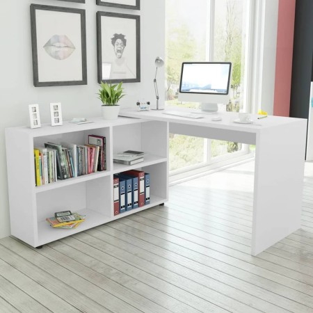 Eckschreibtisch 4 Regale weiß von vidaXL, Schreibtische - Ref: Foro24-243060, Preis: 189,72 €, Rabatt: %