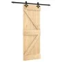 Puerta corredera con herrajes madera maciza de pino 70x210 cm de , Puertas - Ref: Foro24-3203122, Precio: 176,03 €, Descuento: %