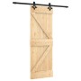 Schiebetür mit Beschlägen aus massivem Kiefernholz, 70 x 210 cm von , Türen - Ref: Foro24-3203136, Preis: 177,72 €, Rabatt: %