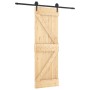 Puerta corredera con herrajes madera maciza de pino 70x210 cm de , Puertas - Ref: Foro24-3203197, Precio: 152,92 €, Descuento: %