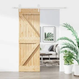 Sliding door with solid pine wood fittings 70x210 cm by , Doors - Ref: Foro24-3203211, Price: 179,98 €, Discount: %