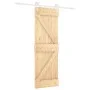 Schiebetür mit Beschlägen aus massivem Kiefernholz, 70 x 210 cm von , Türen - Ref: Foro24-3203211, Preis: 179,95 €, Rabatt: %