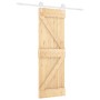 Schiebetür mit Beschlägen aus massivem Kiefernholz, 70 x 210 cm von , Türen - Ref: Foro24-3203211, Preis: 183,24 €, Rabatt: %
