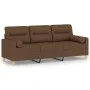 Sofá de 3 plazas con cojines tela marrón 180 cm de , Sofás - Ref: Foro24-3200832, Precio: 269,25 €, Descuento: %