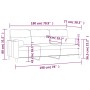 3-seater sofa with brown fabric cushions 180 cm by , Sofas - Ref: Foro24-3200832, Price: 273,56 €, Discount: %