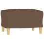 Sofá de 3 plazas con taburete de tela marrón 180 cm by , Sofas - Ref: Foro24-3201076, Price: 304,39 €, Discount: %