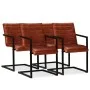 Sillas de comedor 4 unidades cuero auténtico marrón de , Sillas de comedor - Ref: Foro24-275238, Precio: 673,56 €, Descuento: %