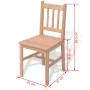 7-piece pine wood dining set by vidaXL, Furniture sets for kitchens and dining rooms - Ref: Foro24-242960, Price: 452,13 €, D...