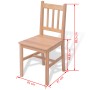 7-teiliges Esszimmerset aus Kiefernholz von vidaXL, Möbelsets für Küchen und Esszimmer - Ref: Foro24-242960, Preis: 460,85 €,...