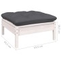 Muebles de jardín 7 pzas con cojines blanco madera de pino de , Conjuntos de jardín - Ref: Foro24-3096425, Precio: 587,02 €, ...