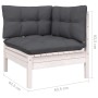 Gartenmöbel 11-teilig und Kissen aus weißem Kiefernholz von , Gartensets - Ref: Foro24-3097014, Preis: 945,34 €, Rabatt: %