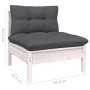 Gartenmöbel 11-teilig und Kissen aus weißem Kiefernholz von , Gartensets - Ref: Foro24-3097014, Preis: 945,34 €, Rabatt: %