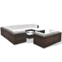 Gartenmöbel-Set 10-teilig und braune synthetische Rattankissen von vidaXL, Gartensets - Ref: Foro24-41875, Preis: 1,00 €, Rab...