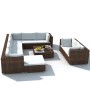 Gartenmöbel-Set 10-teilig und braune synthetische Rattankissen von vidaXL, Gartensets - Ref: Foro24-41875, Preis: 1,00 €, Rab...