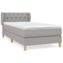Box spring bed with light gray fabric mattress 80x200 cm by , Beds and slatted bases - Ref: Foro24-3126997, Price: 296,85 €, ...