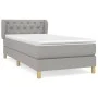 Box spring bed with light gray fabric mattress 80x200 cm by , Beds and slatted bases - Ref: Foro24-3126997, Price: 290,81 €, ...
