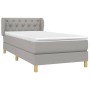 Box spring bed with light gray fabric mattress 80x200 cm by , Beds and slatted bases - Ref: Foro24-3126997, Price: 296,85 €, ...