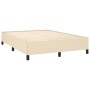 Box spring bed with cream fabric mattress 140x190 cm by , Beds and slatted bases - Ref: Foro24-3127882, Price: 469,31 €, Disc...