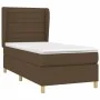 Box spring bed with dark brown fabric mattress 100x200 cm by , Beds and slatted bases - Ref: Foro24-3128584, Price: 371,40 €,...