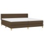 Boxspringbett mit dunkelbrauner Stoffmatratze 200x200 cm von , Betten und Lattenroste - Ref: Foro24-3130380, Preis: 608,36 €,...